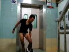 Nude Elevator Cumming Boy
